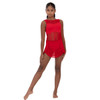 Studio 7 Dancewear Clara Mesh Skirt Dance Costume Adults in Red front view