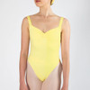 Energetiks Clara Broad Straps Dance Leotard Adult Sizes in Lemon Dancer Front View