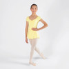 Energetiks Natalia Pull On Style Dance Skirt Children's Sizes in Lemon, Dancer Front View