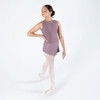 Energetiks Natalia Pull On Style Dance Skirt Children's Sizes in Mauve Haze, Dancer Front View