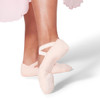 Capezio Motion Knitted Upper for exceptional comfort and Split Sole Ballet Slipper in Light Pink