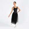 Energetiks Pull-On Romantic Dance Tutu Skirt Adult Sizes in Black, dancers' front view