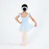 Energetiks Ruby Pull-On Mock Wrap Dance Skirt Children's Sizes in Baby Blue, dancer back view
