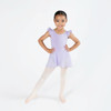 Energetiks Ruby Pull-On Mock Wrap Dance Skirt Children's Sizes in Lilac, dancer front view