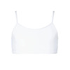 Energetiks Teagan Racer Back Dance Crop Top in White, Children Sizes, front view