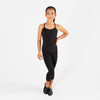Dancer front view wearing Energetiks Teagan Singlet in Black, children’s sizes