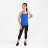 Dancer front view wearing Energetiks Teagan Singlet in Electric Blue, children’s sizes