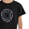 Energetiks Graphic Parker Cropped Dance Tee Children's Sizes in Black, dancer front view
