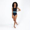 Energetiks Skyler Cross-Back Dance Leotard Children's Sizes in Black, dancer front view
