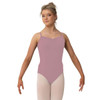 Studio 7 Dancewear Maya Camisole Leotard Children's Sizes in Dusty Pink, dancer front view