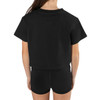 Energetiks Graphic Parker Dance Cropped Tee Adult Sizes in Black, dancer back view