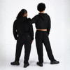 Energetiks Avery Oversized Fit Cropped Hoodie Adult Sizes in Black, dancers back