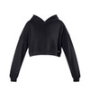 Energetiks Avery Oversized Fit Cropped Hoodie Adult Sizes in Black, front view