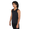 Energetiks Caleb Round Neck Broad Straps Tank Top Men's Sizes in Black, dancer front view