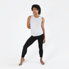 Energetiks Oakley Full Length CottonLuxe™ Legging Men Sizes in White, dancer front