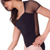 Capezio Soft Elegance Corset Short Sleeve Leotard Women's Sizes in Black