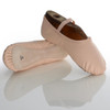 Dance Direct womens leather full sole ballet shoe in pink, top view