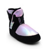 Capezio Glam Adjustable Straps Cushioned Sole Warmup Bootie in Metallic Lavender