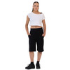 Girl wearing Studio 7 Dancewear cropped studio tee in white, front view