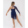 Studio 7 Dancewear Womens Asymmetrical Lyrical Dress CHD48 Navy back