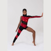 Studio 7 Dancewear Frankie Unitard girl wearing Black/Red