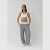 Studio 7 Dancewear Locky Track Pant in Grey/White