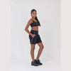 Studio 7 Dancewear Studio Track Short woman wearing, side view