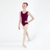 Energetiks Charlotte Ballet & Dance Leotard Children's Sizes in Burgundy, dancer front view