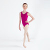 Energetiks Charlotte Ballet & Dance Leotard Children's Sizes in Mulberry, dancer front view