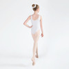 Energetiks Charlotte Ballet & Dance Leotard Children's Sizes in White, dancer back view