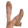 Energetiks Debut Low Heel Buckle Strap Tap Shoes Adult Sizes in Tan