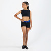 Energetiks Claudia Crossed V Waist Dance Short Children Size in Cobalt