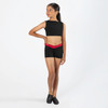 Energetiks Claudia Crossed V Waist Dance Short Children Size in Red