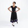 Energetiks Character Matilda Ribbon Skirt in Purple, styled on a dancer