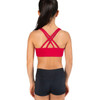 Energetiks Roxy Cross Back Straps Crop Top Children Sizes in Red, Dancer Back