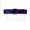 Energetiks Velvet Hair Bow with Comb for Dance & Performance in Deep Purple