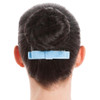 Energetiks Velvet Hair Bow with Comb for Dance & Performance in Baby Blue, in a dancer's bun