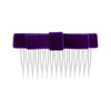 Energetiks Velvet Hair Bow with Comb for Dance & Performance in Deep Purple