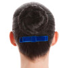 Energetiks Velvet Hair Bow with Comb for Dance & Performance in Cobalt Blue, in a dancer's bun