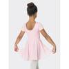  Girl in Ballet Pink Studio 7 chiffon mock wrap skirt, back view