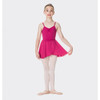 Girl in Mulberry Studio 7 chiffon mock wrap skirt, front view