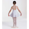 Girl in White Studio 7 chiffon mock wrap skirt, back view