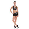 Energetiks Womens Kylie Gymnastics Shorts side view worn by dancer in Black