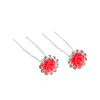 Energetiks Glitter Flower Rhinestone Hair Pins