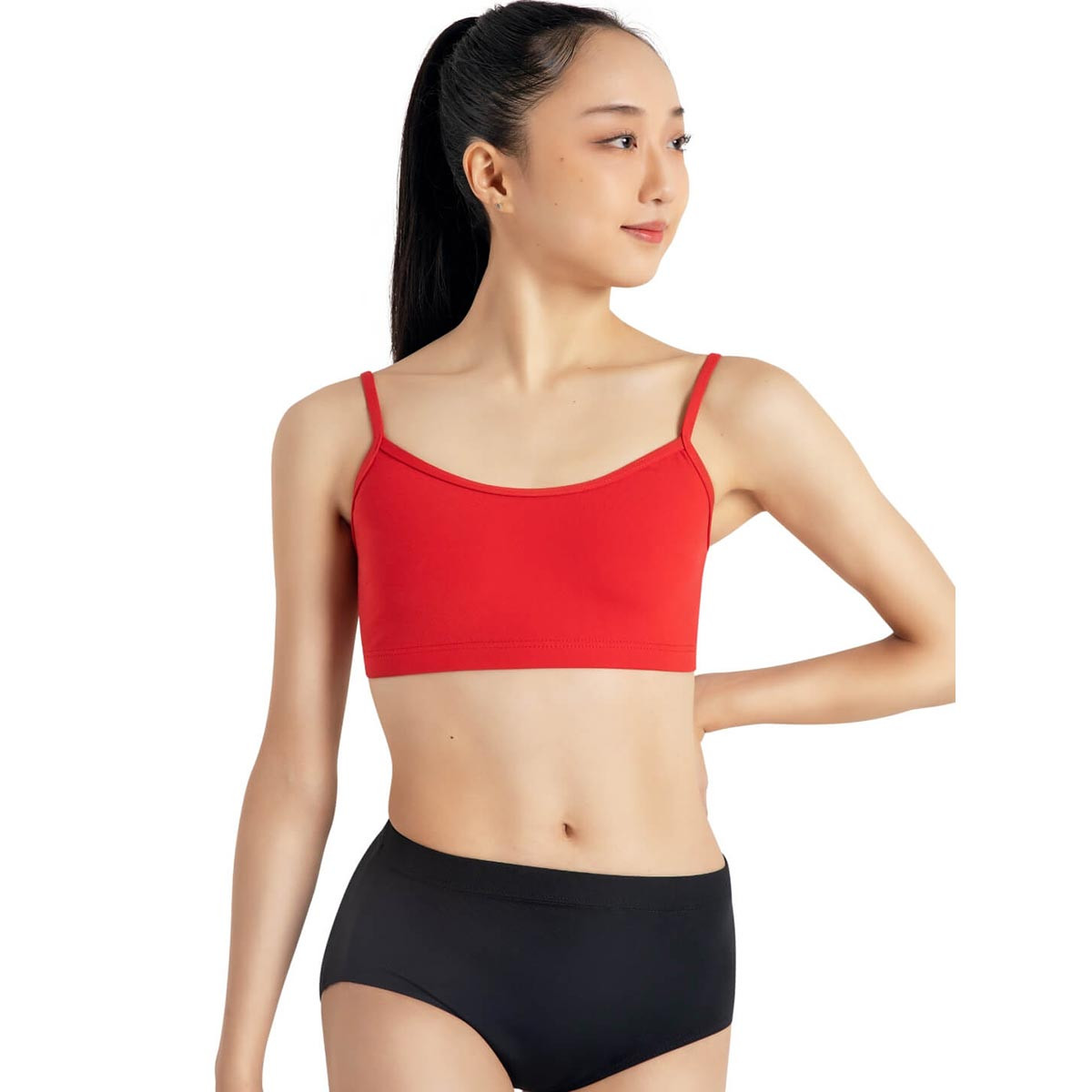 red dance crop top