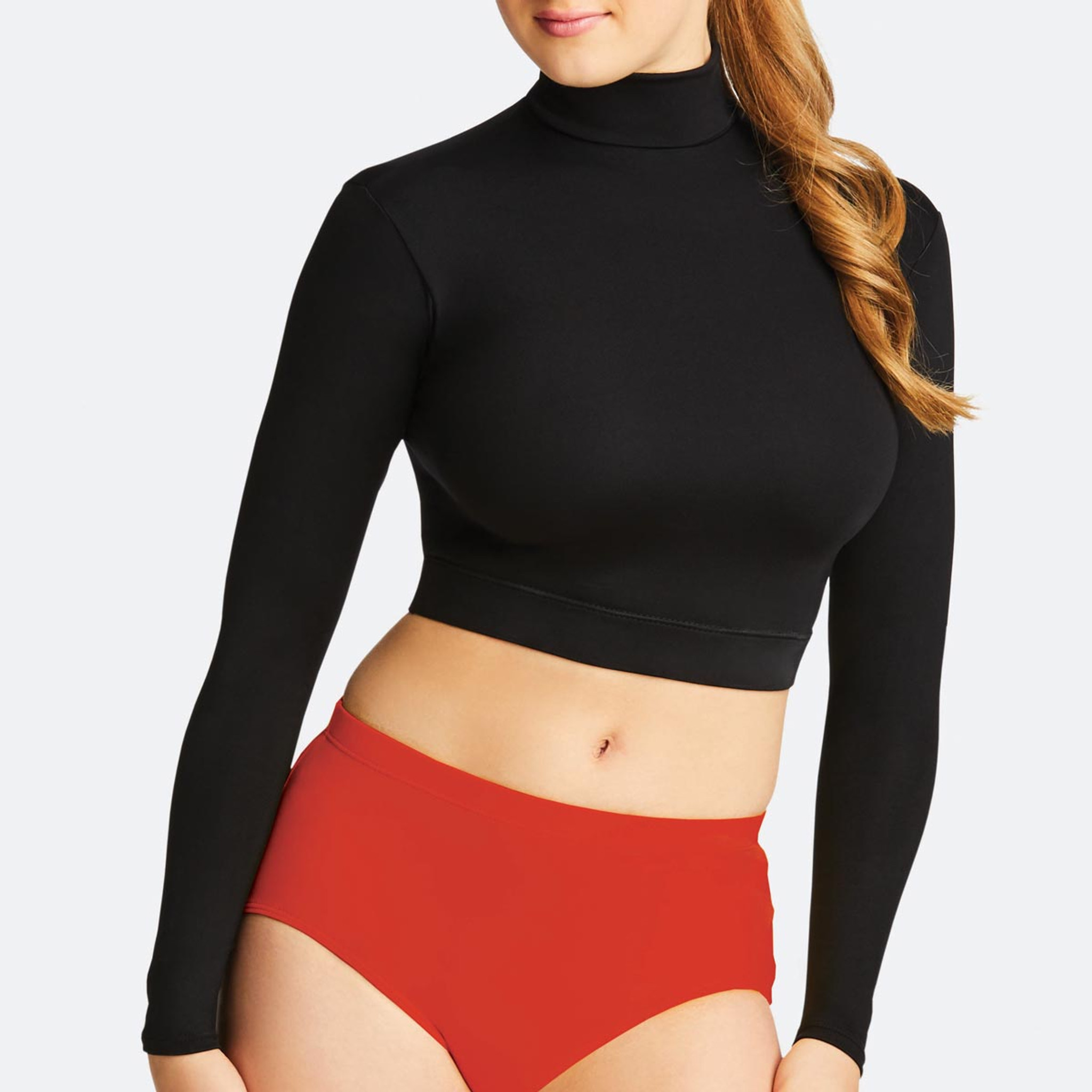 dance turtleneck crop top