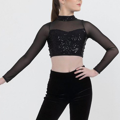 long sleeve dance top