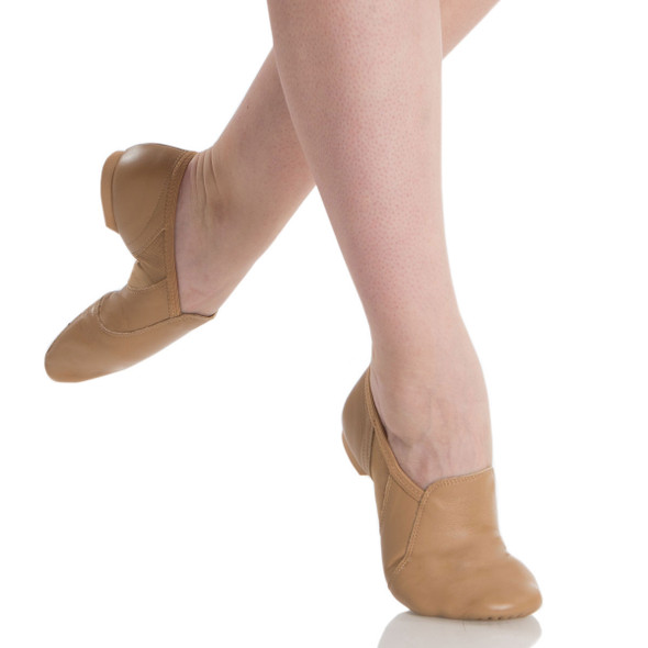 Energetiks Revelation Mesh Split Sole Jazz Boot in Tan, side view