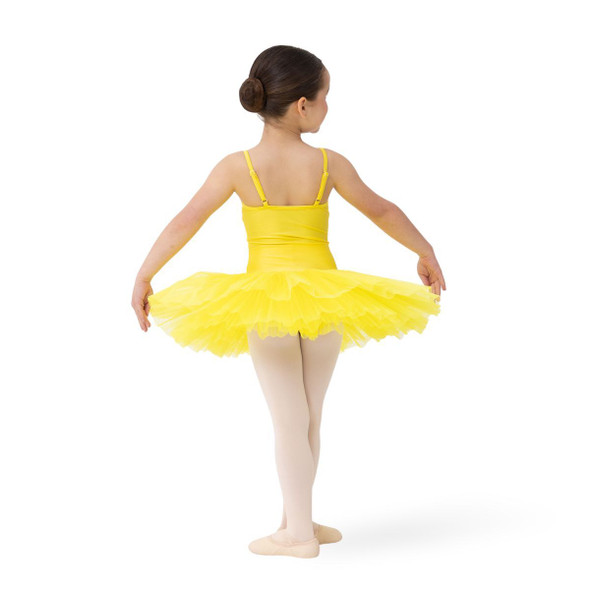 Studio 7 Dancewear 4 Layer Ballet Tutu Dress for children in yellow, back view