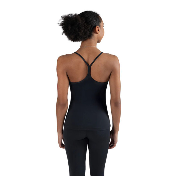 Energetiks Teagan Racer Back Fine Straps Singlet Adult Sizes in Black